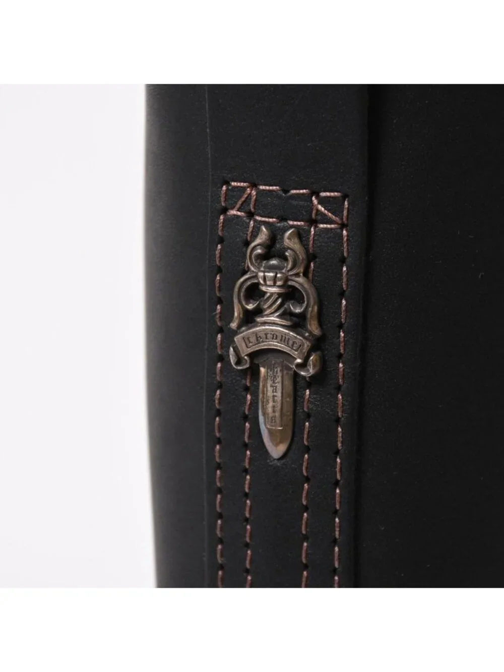 Chrome Hearts Wesco Boss Gunslinger Leather Engineer Boots Cowhide 925 Sterling